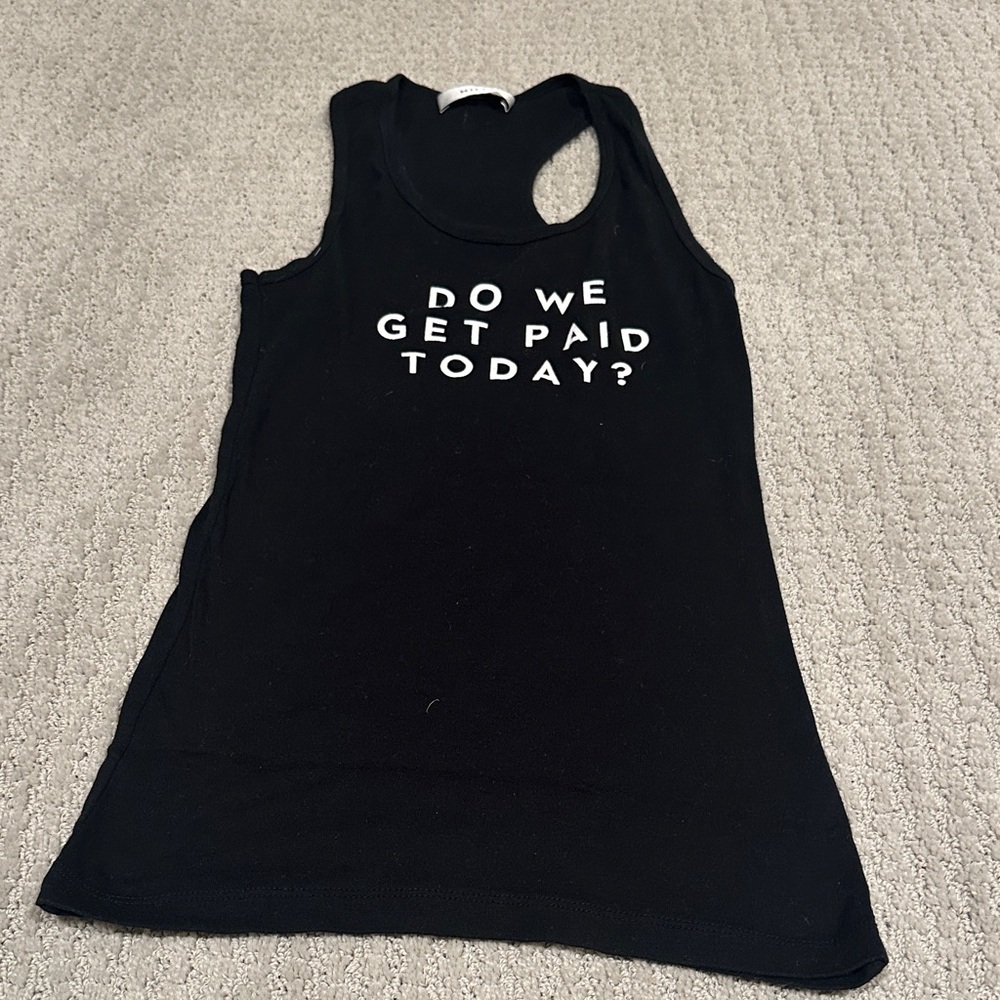 Milly Black Graphic Tank Top